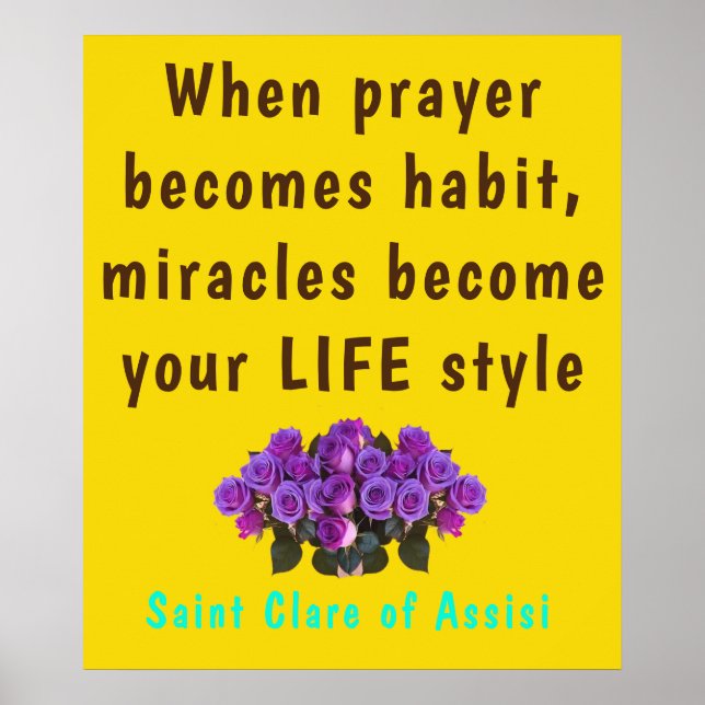 Saint Clare Assisi Poster (Front)