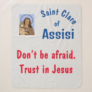 Saint Clare Assisi Sherpa Blanket