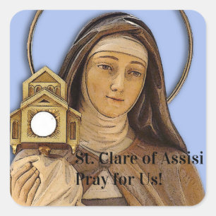 Saint Clare Assisi Square Sticker