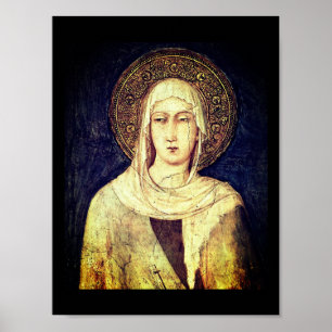 Saint Clare of Assisi by Simone Martini Poster