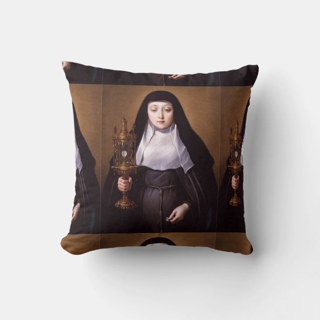 saint clare of assisi cushion (Front)