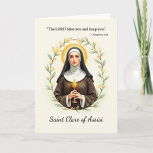 Saint Clare of Assisi God's Peace and Blessings Card