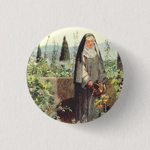 Saint Clare of Assisi: Patroness of Television 3 Cm Round Badge