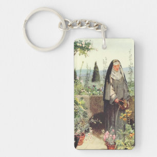 Saint Clare of Assisi: Patroness of Television Key Ring