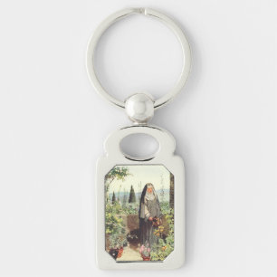 Saint Clare of Assisi: Patroness of Television Key Ring