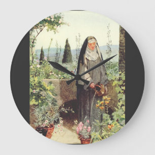 Saint Clare of Assisi: Patroness of Television Large Clock