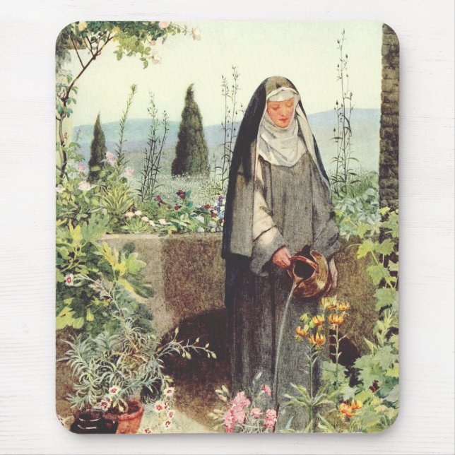 Saint Clare of Assisi: Patroness of Television Mouse Mat (Front)