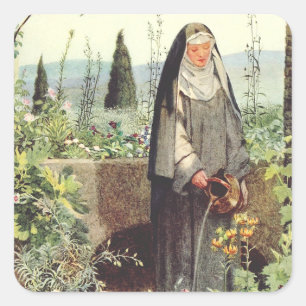 Saint Clare of Assisi: Patroness of Television Square Sticker
