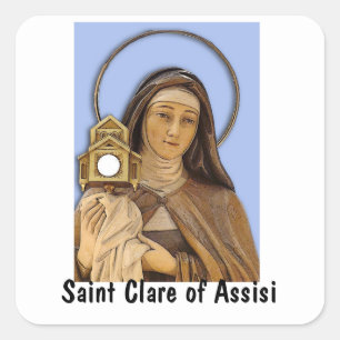 Saint Clare of Assisi Square Sticker