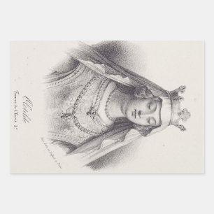 Saint Clotilde second wife of Clovis Wrapping Paper Sheet