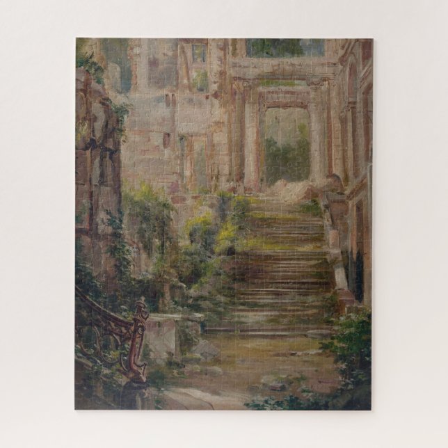 Saint-Cloud Castle Ruins Stairs Jigsaw Puzzle (Vertical)