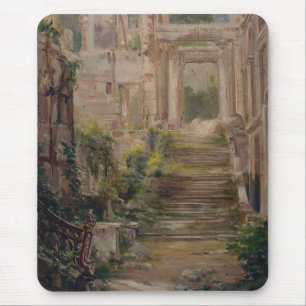 Saint-Cloud Castle Ruins Stairs Mouse Mat