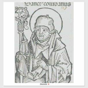 Saint Columba of Iona Sacred Celtic Graphic Art