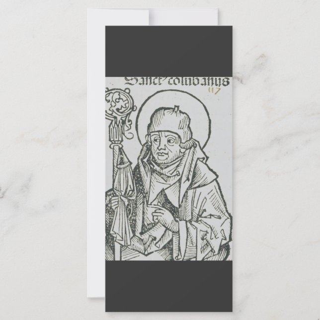 Saint Columba of Iona Sacred Celtic Graphic Art (Front)