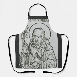 Saint Columba of Iona Sacred Celtic Graphic Art Apron