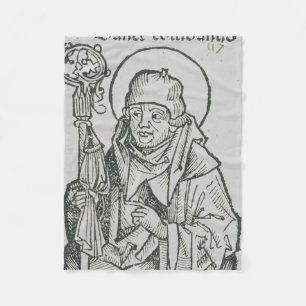 Saint Columba of Iona Sacred Celtic Graphic Art Fleece Blanket