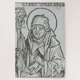 Saint Columba of Iona Sacred Celtic Graphic Art Jigsaw Puzzle
