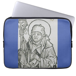 Saint Columba of Iona Sacred Celtic Graphic Art Laptop Sleeve