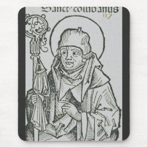 Saint Columba of Iona Sacred Celtic Graphic Art Mouse Mat