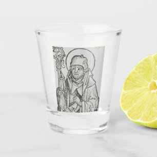 Saint Columba of Iona Sacred Celtic Graphic Art Shot Glass