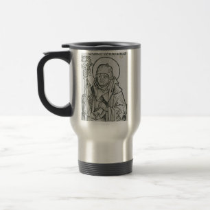 Saint Columba of Iona Sacred Celtic Graphic Art Travel Mug