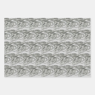 Saint Columba of Iona Sacred Celtic Graphic Art Wrapping Paper Sheet