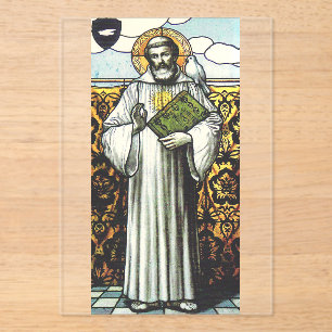 Saint Columbanus Irish missionary Acrylic Invitations