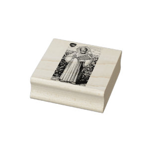 Saint Columbanus Irish missionary Rubber Stamp