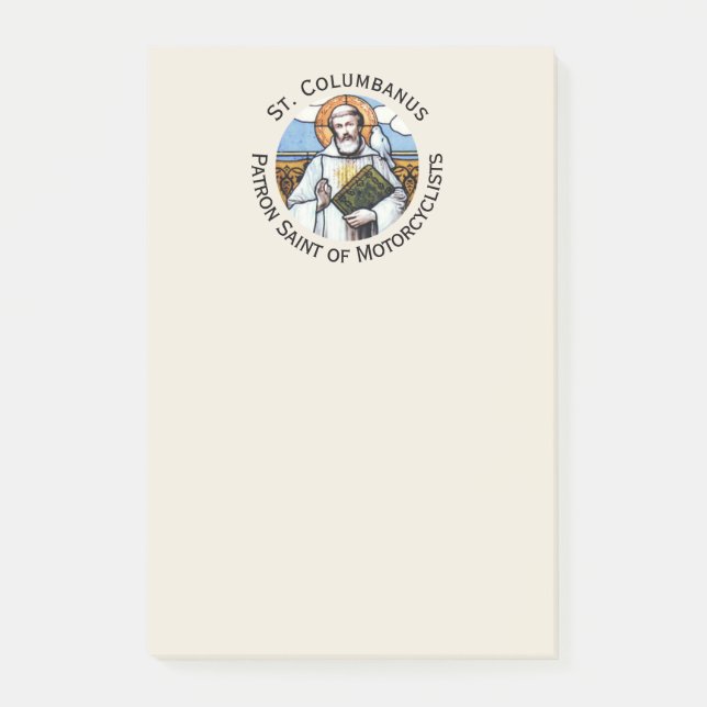 Saint Columbanus Patron of Motorcyclists Post-it Notes (Front)