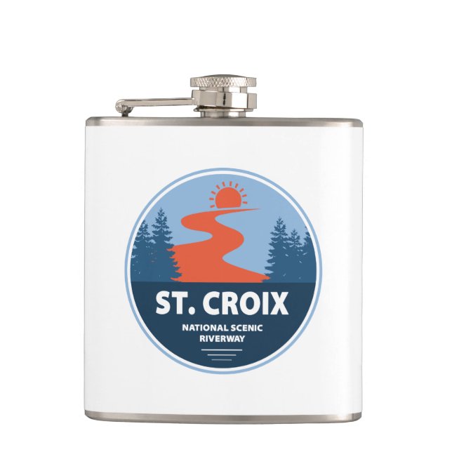 Saint Croix National Scenic Riverway Hip Flask (Front)
