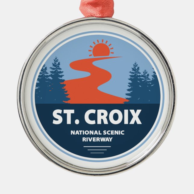 Saint Croix National Scenic Riverway Metal Tree Decoration (Front)