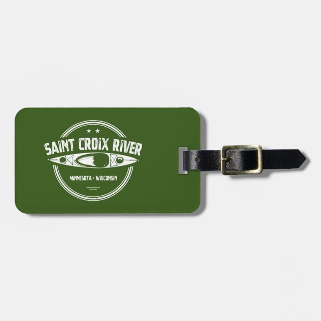 Saint Croix River Minnesota Wisconsin Kayaking Luggage Tag (Front Horizontal)