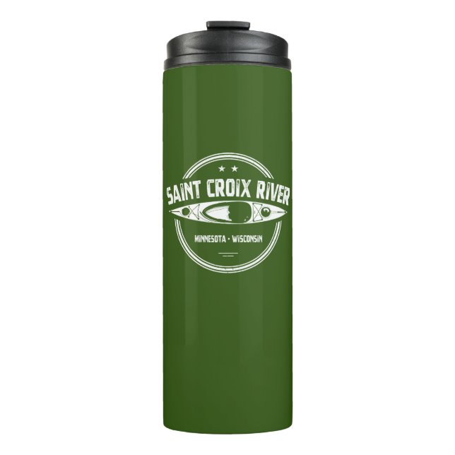 Saint Croix River Minnesota Wisconsin Kayaking Thermal Tumbler (Front)