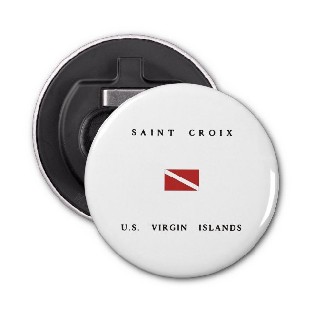 Saint Croix Scuba Dive Flag Bottle Opener (Front)