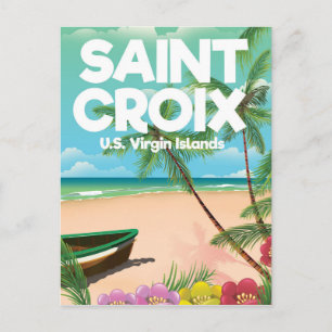Saint Croix, U.S. Virgin Islands travel poster Postcard