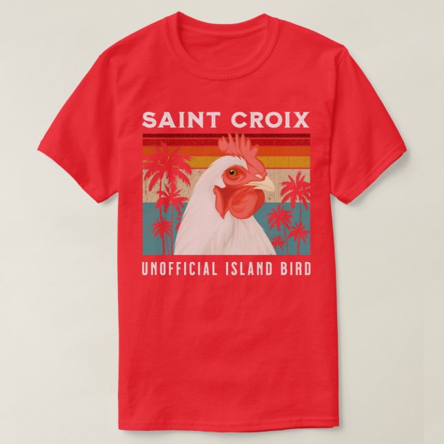Saint Croix Unofficial Island Bird Souvenir T-Shirt (Design Front)