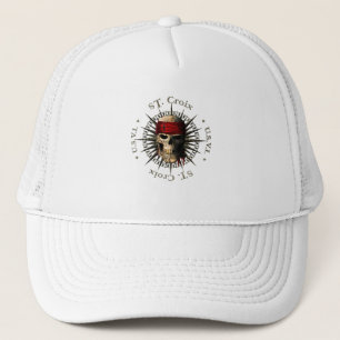 Saint Croix USVI Pirate Skull Trucker Hat