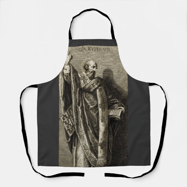 Saint Cyril of Jerusalem Sacred Graphic Art Apron (Front)