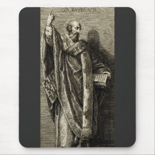Saint Cyril of Jerusalem Sacred Graphic Art Mouse Mat