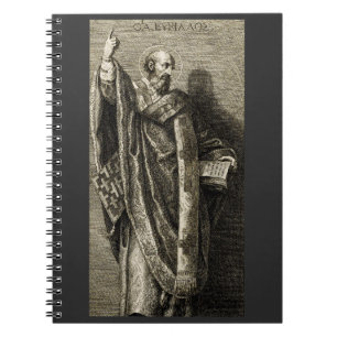 Saint Cyril of Jerusalem Sacred Graphic Art Notebook