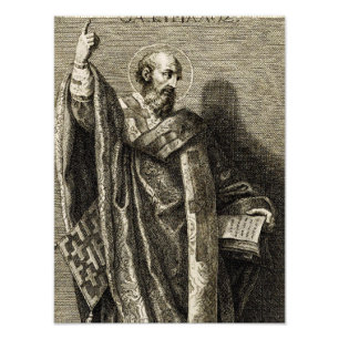 Saint Cyril of Jerusalem Sacred Graphic Art Photo Print