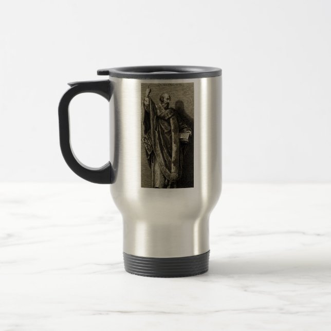 Saint Cyril of Jerusalem Sacred Graphic Art Travel Mug (Left)