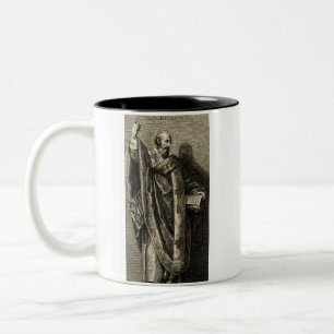 Saint Cyril of Jerusalem Sacred Graphic Art Two-Tone Coffee Mug