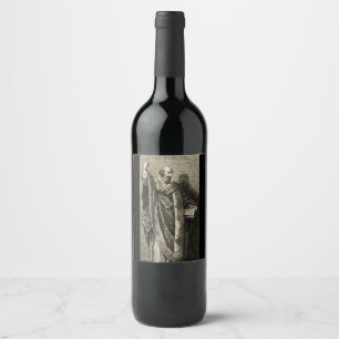 Saint Cyril of Jerusalem Sacred Graphic Art Wine Label