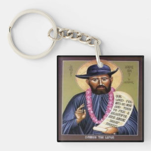 Saint Damien the leper Key Ring