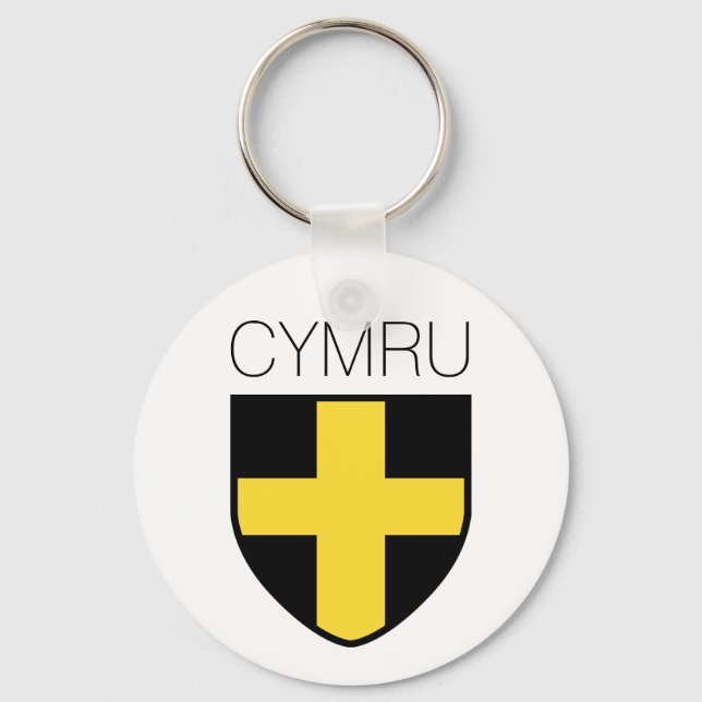 Saint David Badge (Wales/ Cymru) Key Ring (Front)