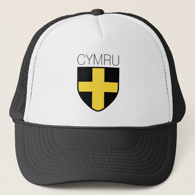 Saint David Badge (Wales/ Cymru) Trucker Hat (Front)