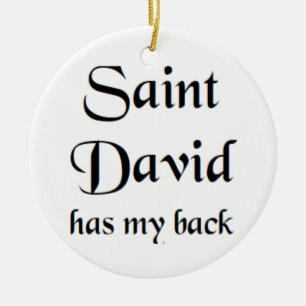 saint david ceramic tree decoration
