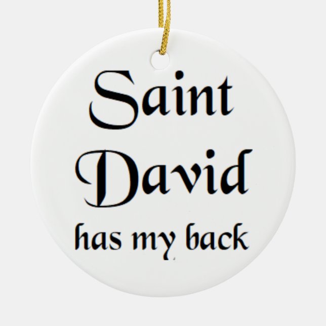 saint david ceramic tree decoration (Front)