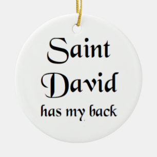 saint david ceramic tree decoration